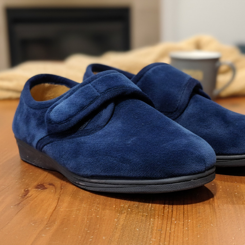 Terciopelo  azul velcro 35/41