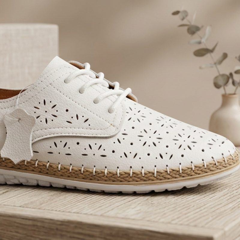 Zapato piel blanco calado 36/41